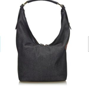 Gucci Bags - Gucci Black Denim Fabric Shoulder Bag Gucci Bags - Gucci Black Denim Fabric Shoulder Bag